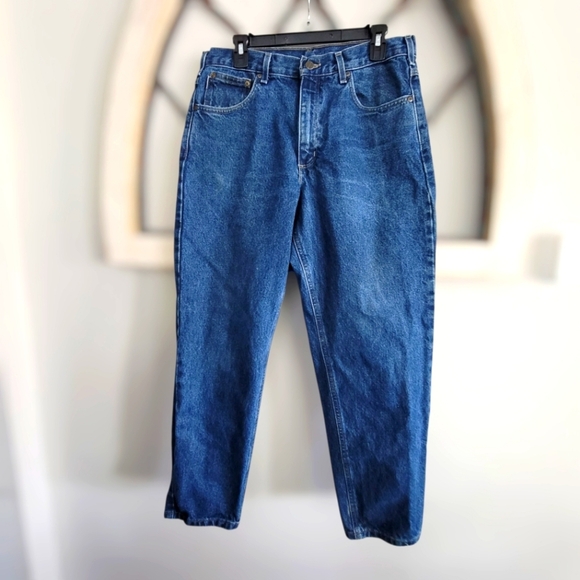 Carhartt Men's Relaxed Fit Straight Leg Medium Wash Denim Jeans Size 34x30 - Picture 1 of 4